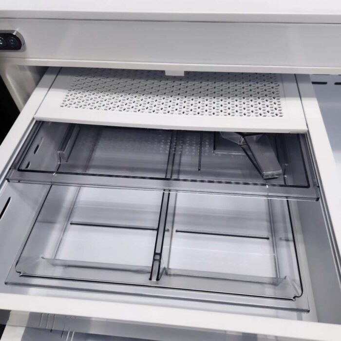 Samsung Bespoke 30 cu. ft. Standard Depth 3-Door French Door Smart Refrigerator in White Glass with Beverage Center - Image 6