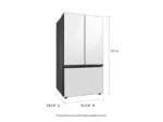 Samsung Bespoke 30 cu. ft. Standard Depth 3-Door French Door Smart Refrigerator in White Glass with Beverage Center - Image 7