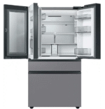 Samsung - BESPOKE 29 cu. ft. 4-Door French Door Smart Refrigerator with Beverage Center - Stainless Steel - Image 3