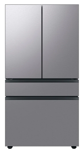 Samsung - BESPOKE 29 cu. ft. 4-Door French Door Smart Refrigerator with Beverage Center - Stainless Steel