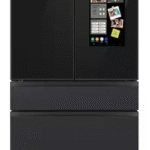 Bespoke 23 cu. ft. Counter Depth 4-Door French Door Smart Refrigerator in Charcoal Glass/Matte Black with Family Hub