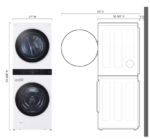 Single Unit Front Load LG WashTower™ with Center Control™ 4.5 cu. ft. Washer and 7.4 cu. ft. Electric Dryer - Image 4